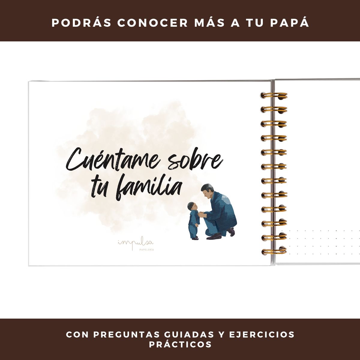 GENERICO - Papá Cuéntame Tu Historia Azul Acuarela