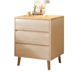 MUNDO MAGIA - Velador Con 3 Cajones, Madera, 50x40x62 Cm Elegante