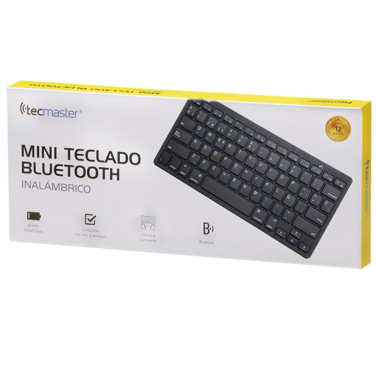 TECMASTER - Teclado Mini Bluetooth Inalámbrico Tecmaster Portátil