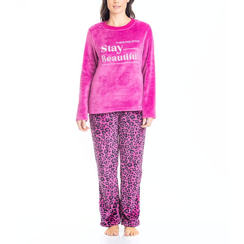 LADY GENNY - Conjunto Pijama Polar stay Beautiful