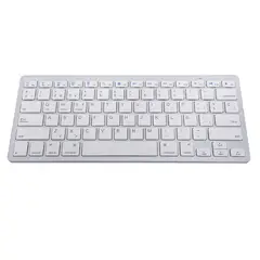 TECMASTER - Teclado Mini Bluetooth Inalámbrico Portátil Blanco