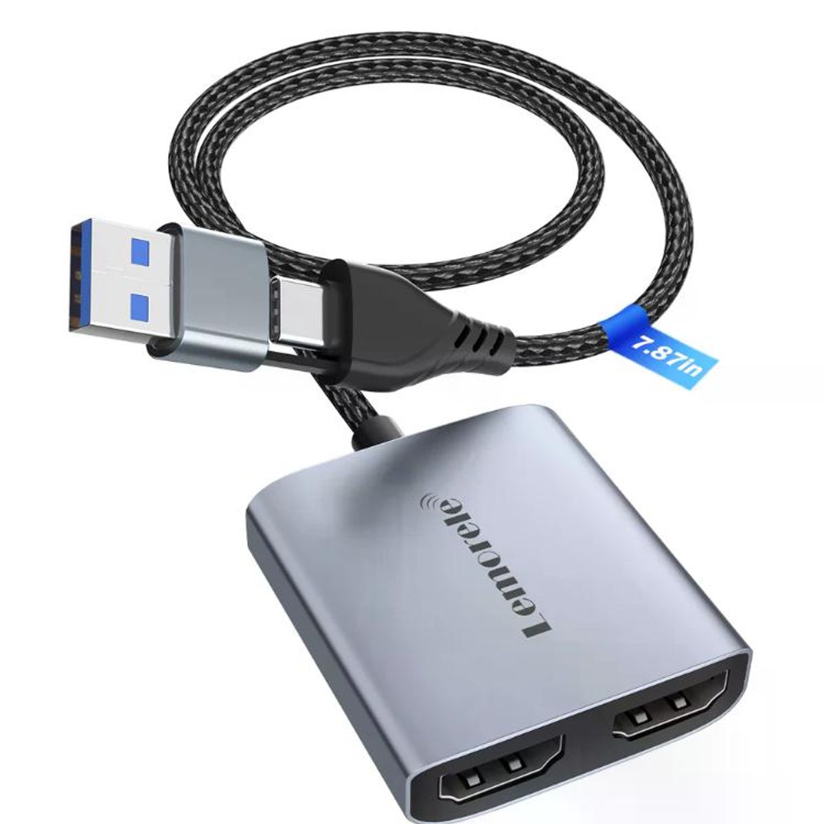 GENERICO - Lemorele AC07 Capturadora de Video 1080P USB y USB-C