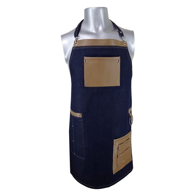 ESTAMPA MANIA - Pechera Delantal Parrillera Ocre