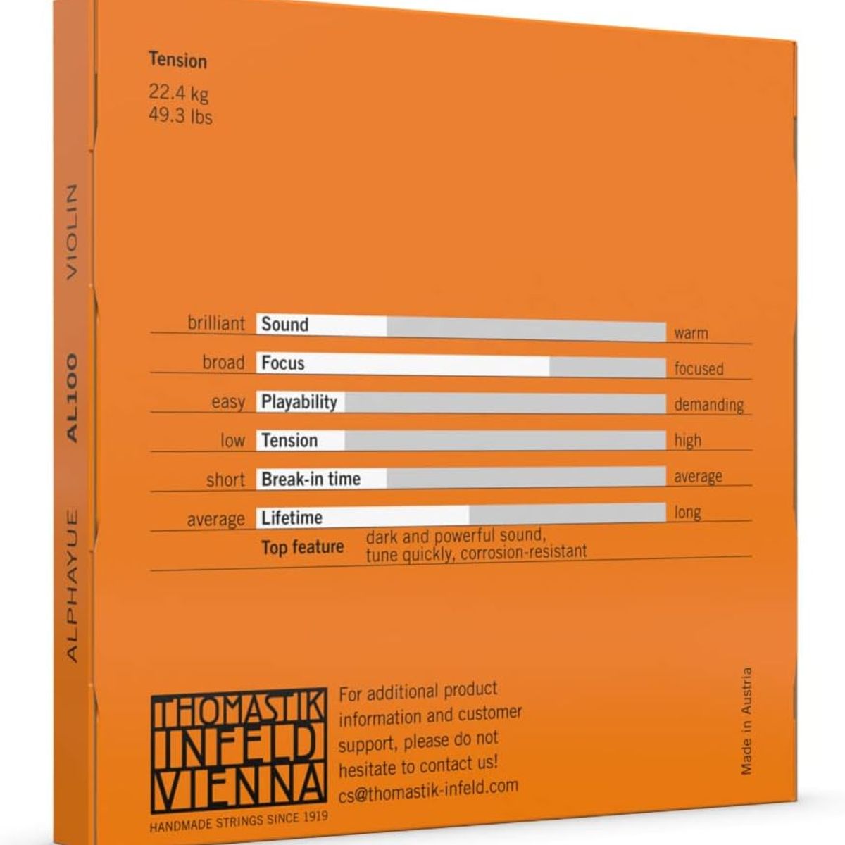GENERICO - Set Cuerdas de Violin 12 Thomastik Alphayue
