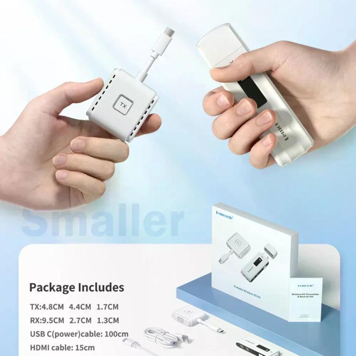 GENERICO - Lemorele P300 Transmisor Inalámbrico USB-C a HDMI Multi-Device