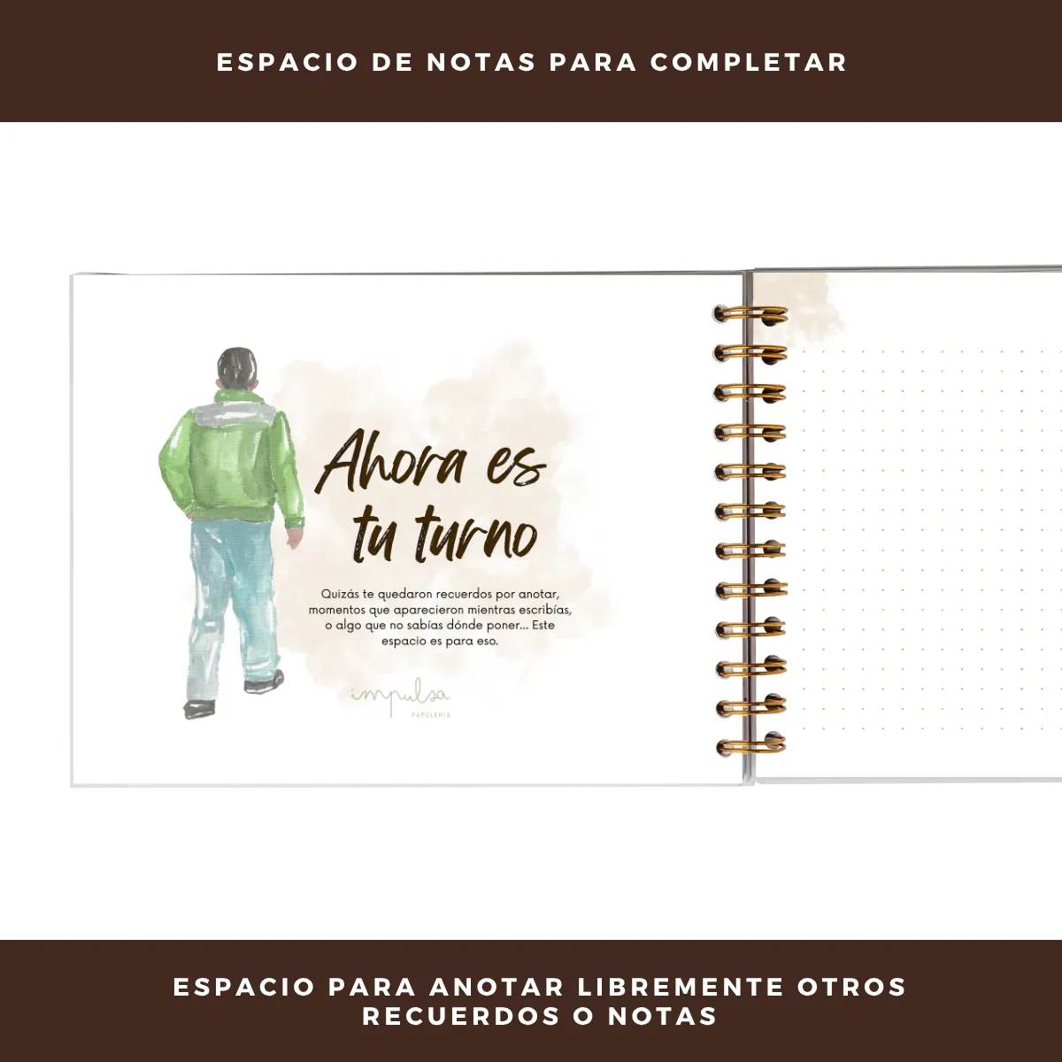 GENERICO - Abuelo Cuéntame Tu Historia - Día Del Padre Regalo- Gris