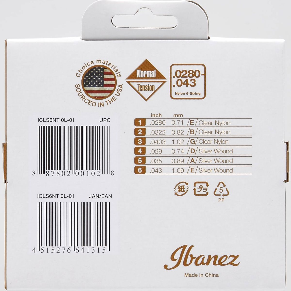 IBANEZ - Set cuerdas nylon Ibanez ICLS6NT guitarra clásica