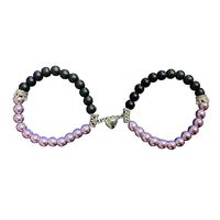 Pulsera Pareja Imán Corazon Perlas Regalo Amor San Valentín