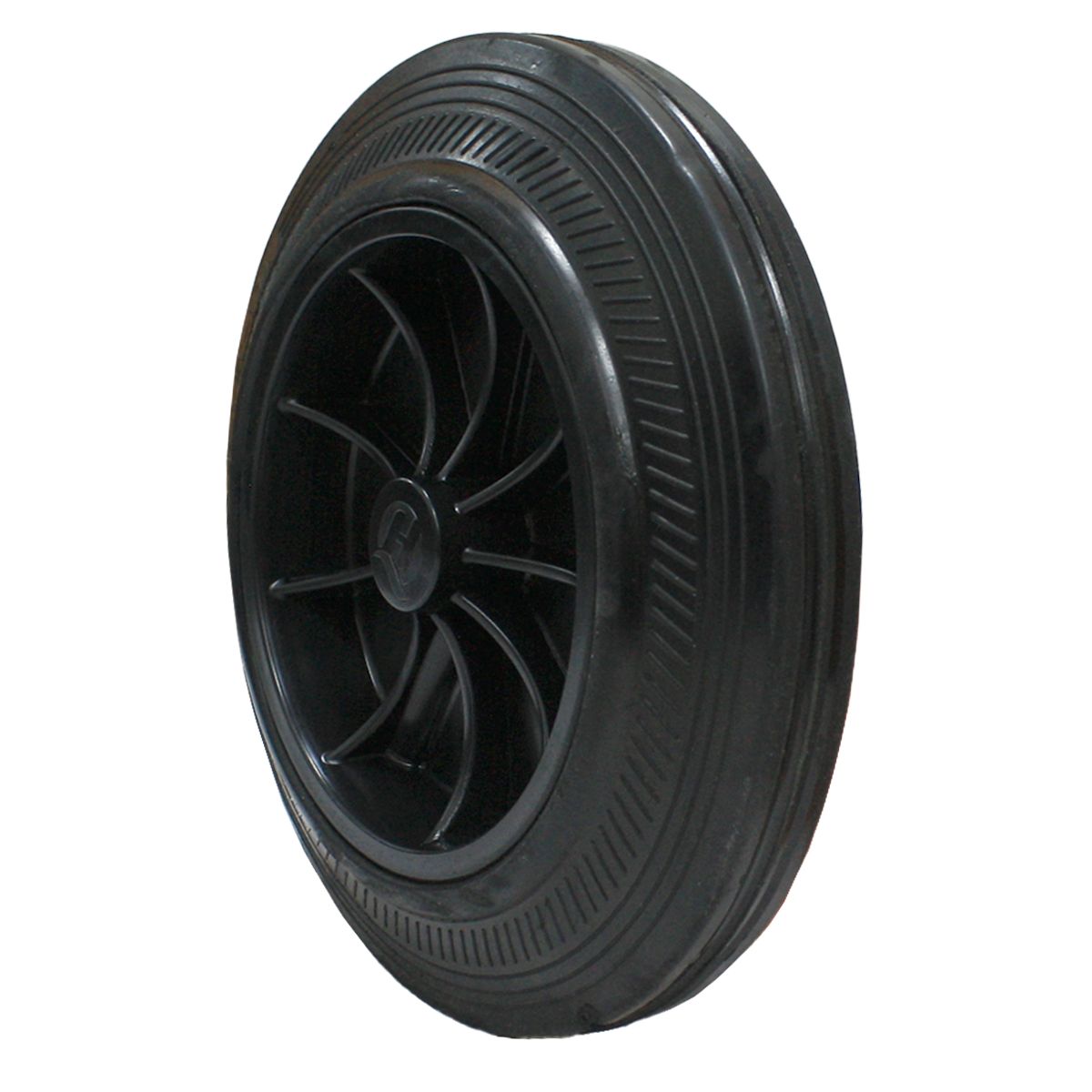 QRUBBER - Rueda de repuesto para contenedores de basura 240lts QRubber