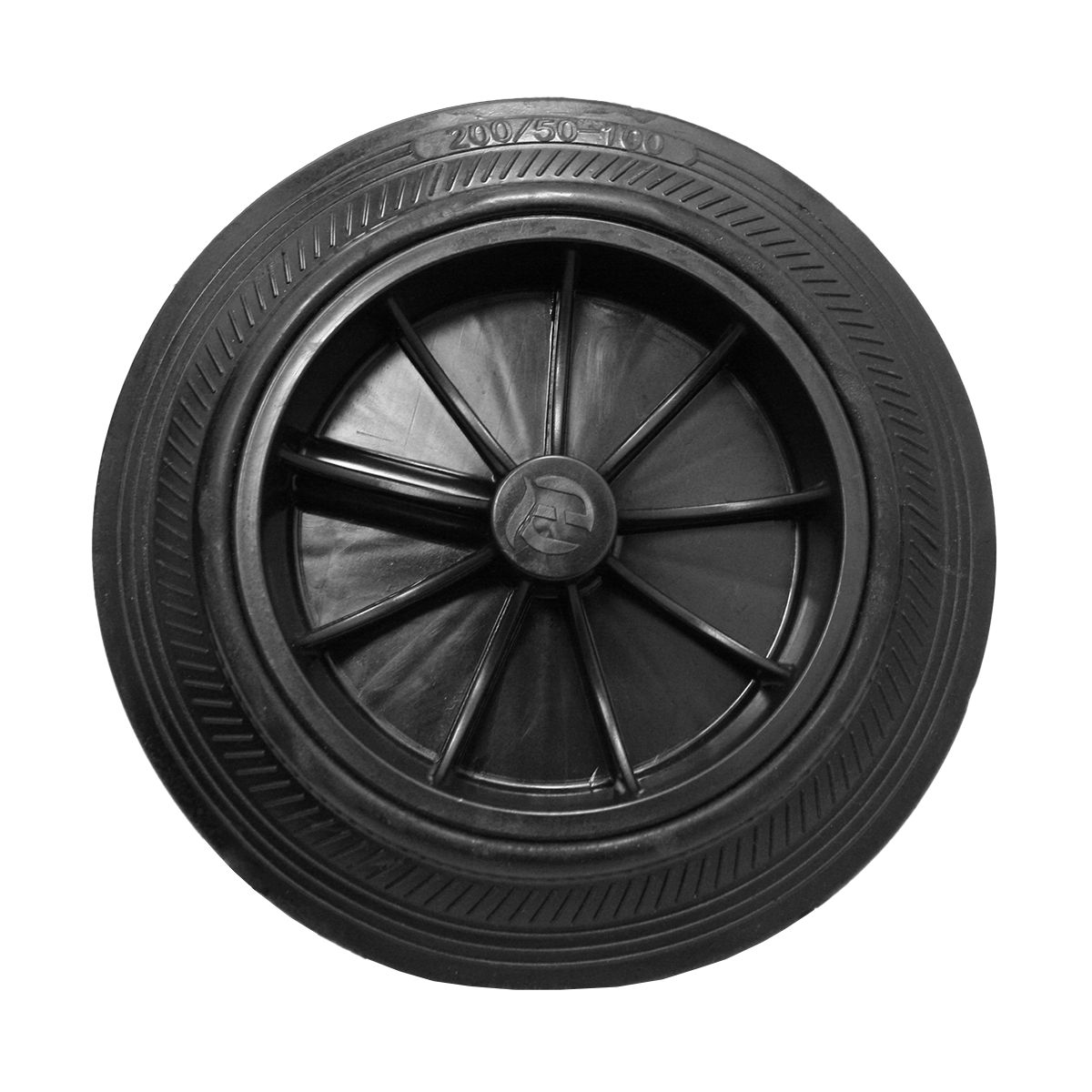 QRUBBER - Rueda de repuesto para contenedores de basura 240lts QRubber