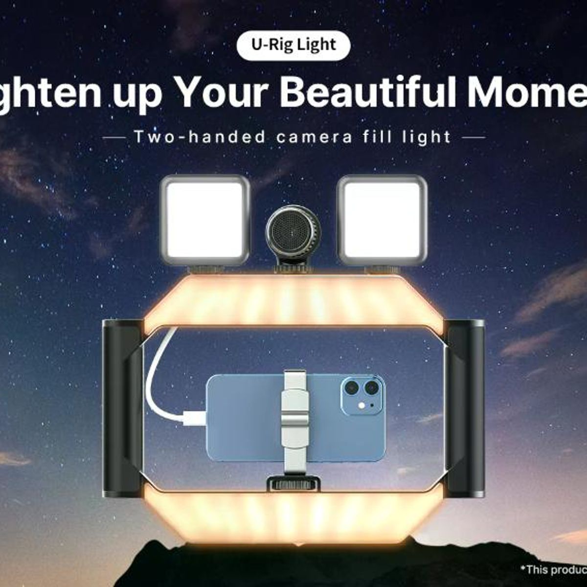 ULANZI - Ulanzi U-Rig Light Soporte Para Teléfonos y Cámaras Mirrorless Con Luz Led
