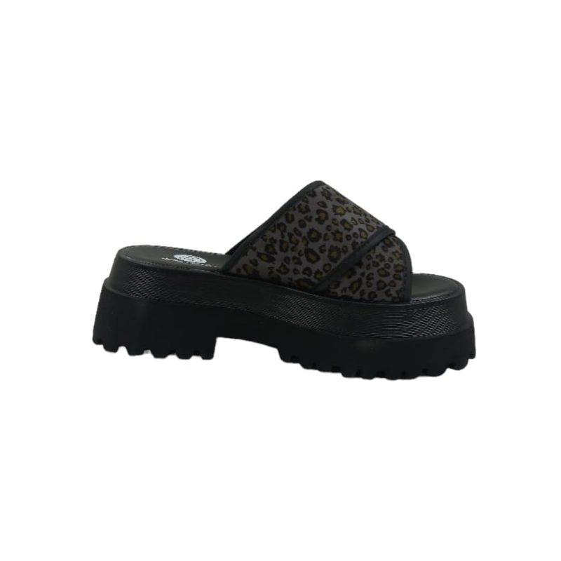 HERIEL - Sandalia Negra Print Plataforma Mujer