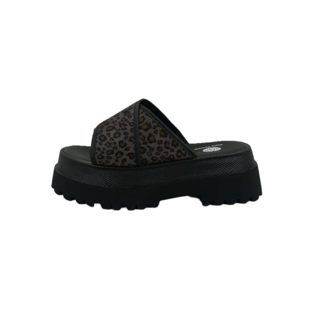 HERIEL - Sandalia Negra Print Plataforma Mujer