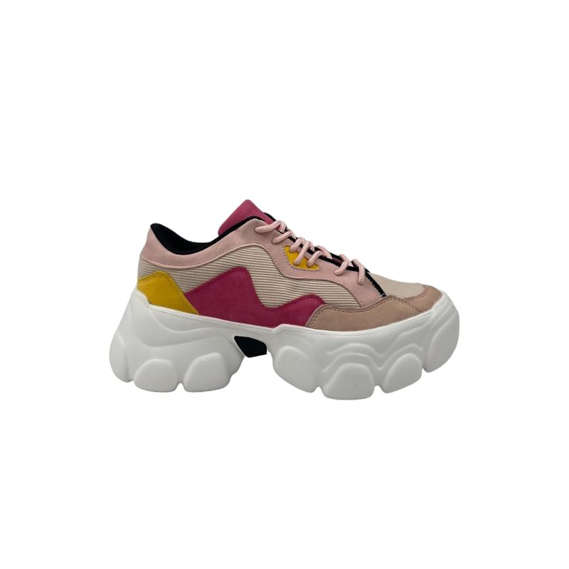 HERIEL - Zapatilla Rosa Plataforma Mujer