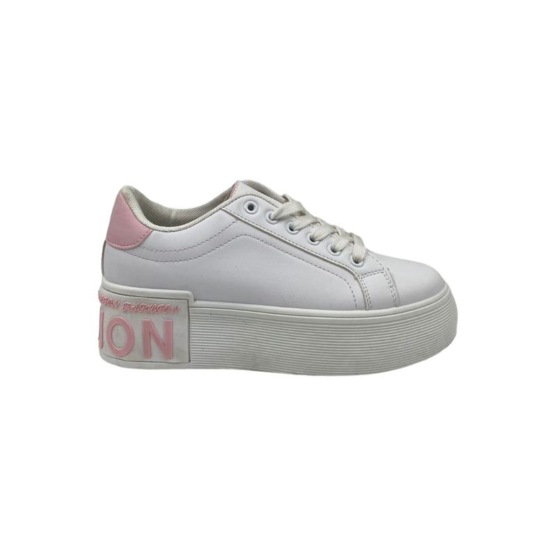 HERIEL - Zapatilla Blanca Plataforma Mujer