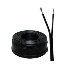 GENERICO - Cable SPT (Paralelo) 2X20 AWG Negro - Rollo 100 Mts