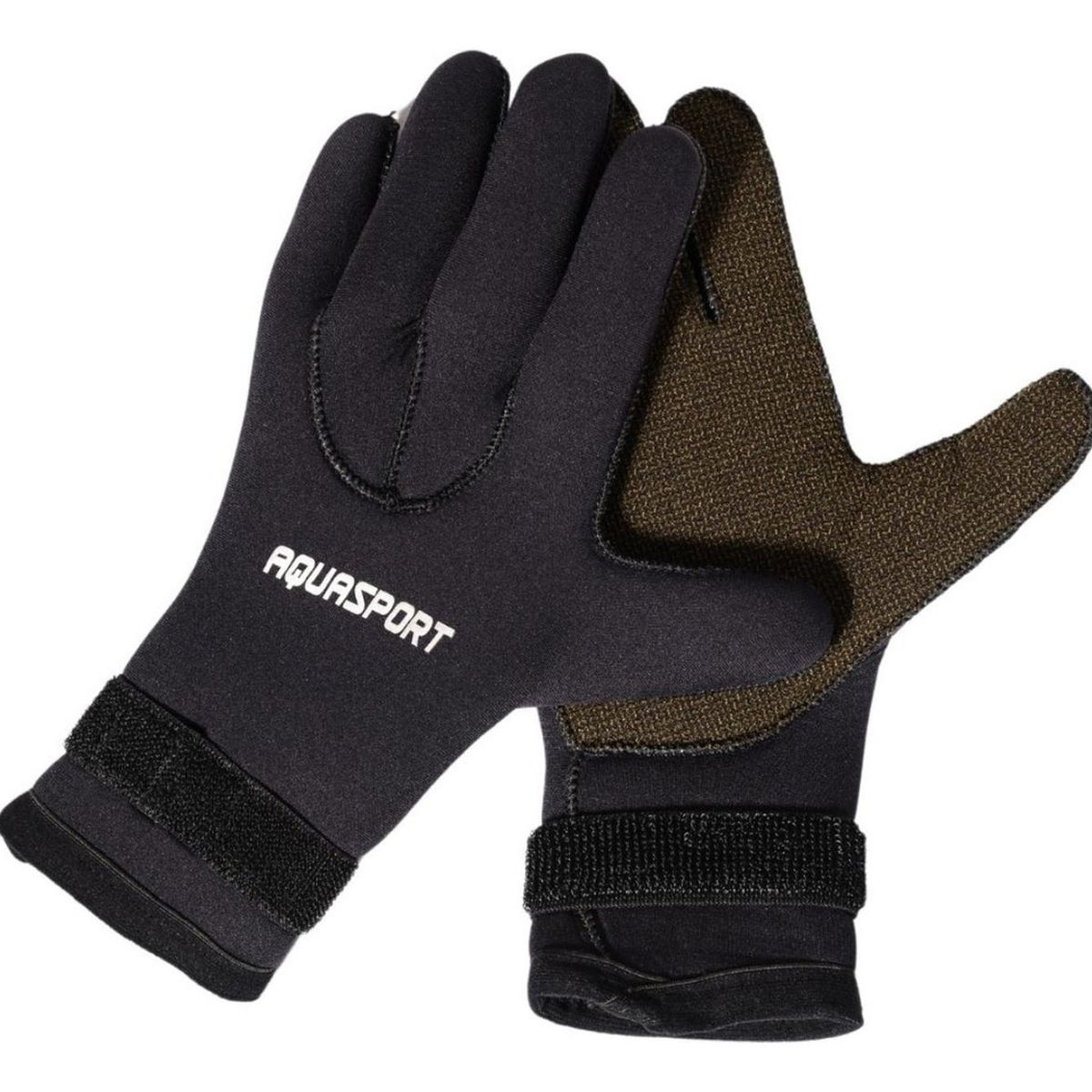 AQUASPORT - Guantes Neopreno Buceo surf 5mm Cálido Resitentes - Negro - S