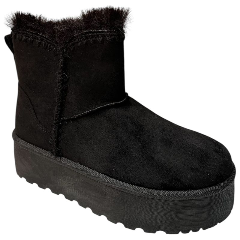 CARBIN - Botas Ugg Mujer Peludas Con Plataforma