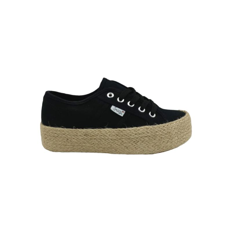 HERIEL - Zapatilla Negra Plataforma Mujer