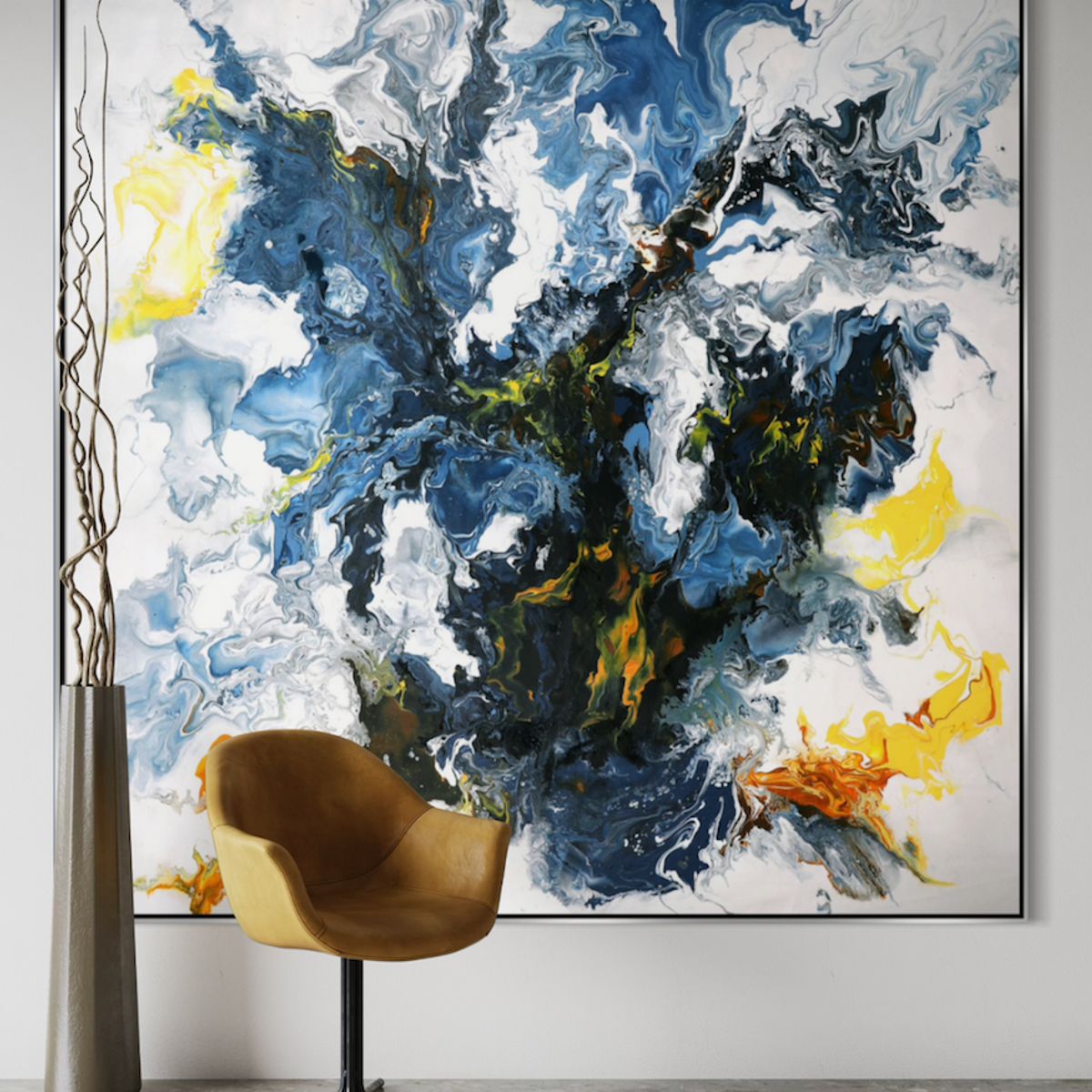 GENERICO - Cuadro decorativo abstracto 180 x 180