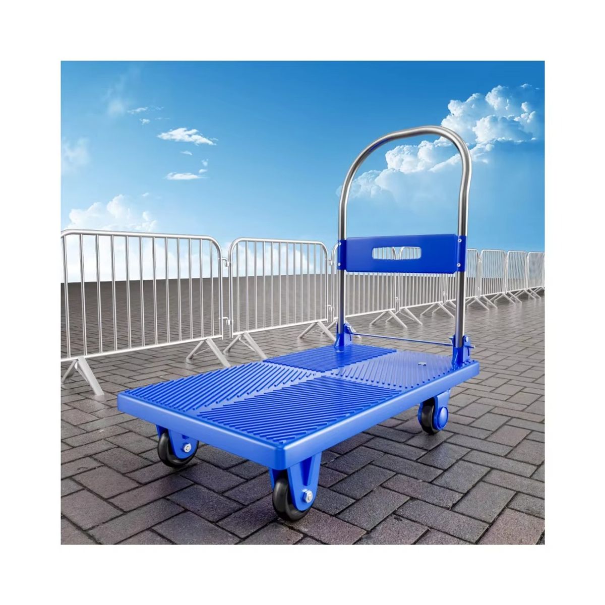 GENERICO - Carro De Carga Pequeño Plegable De Plástico 150kg 70x45cms