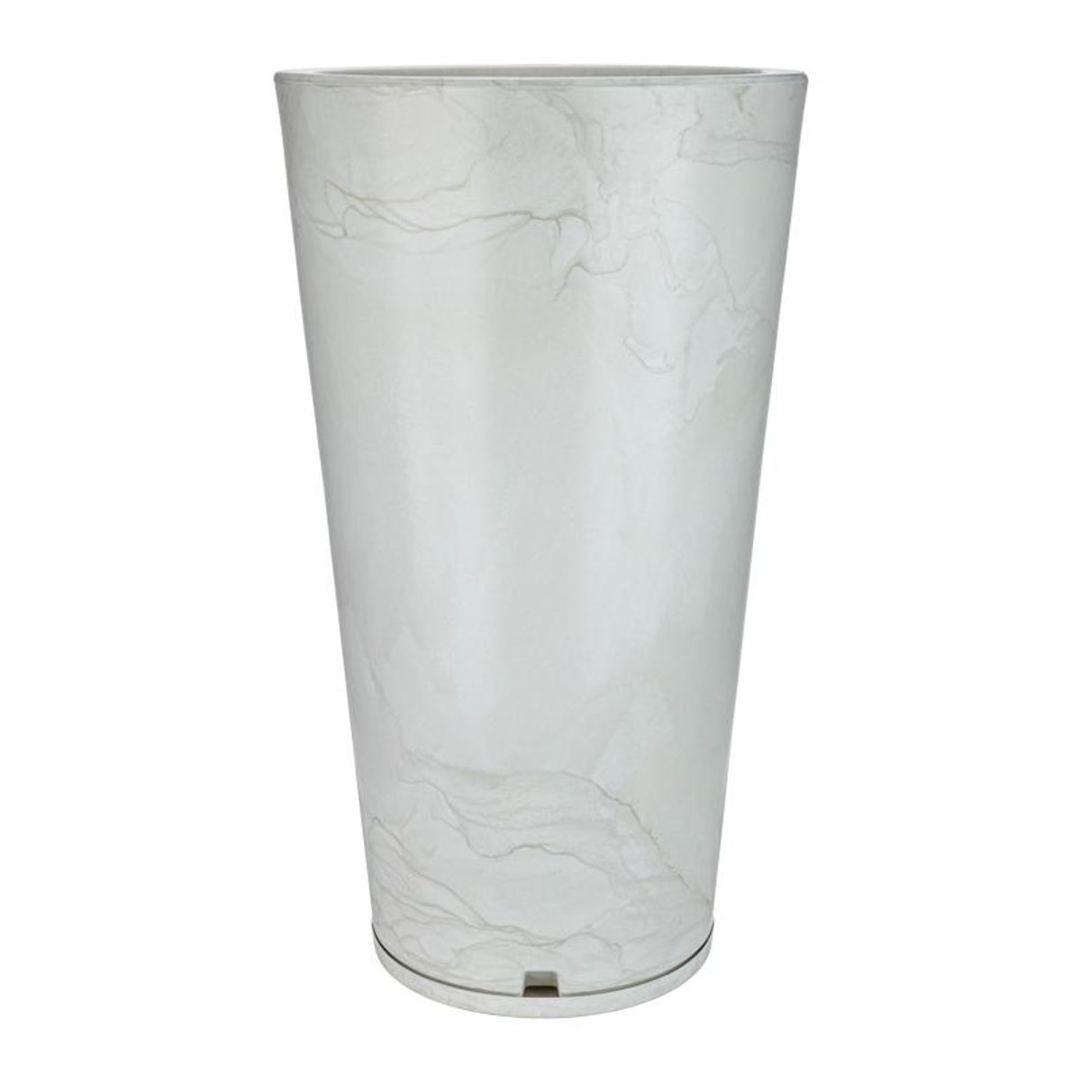 FLORIDIS - MACETERO FLORIDIS GRIS EFECTO MARMOL GENEBRA 80CM ALTO CON PLATO