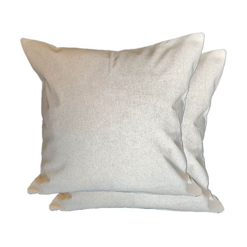 GENERICO - Pack x 2 CRETA Funda de Cojín 45x45 cm Lino Cullen - Color Gris