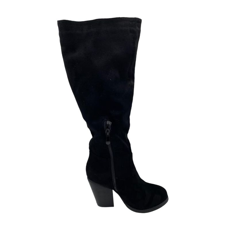 HERIEL - Bota Negra Taco Gamuza