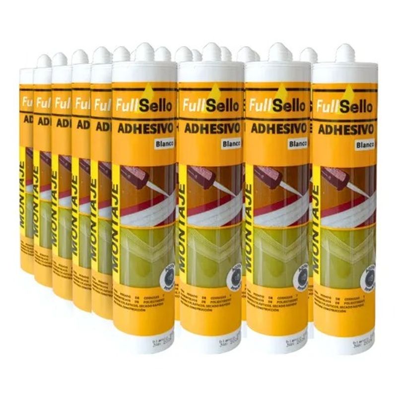 FULLSELLO - 24X ADHESIVO MONTAJE FULLTEC/FULLSELLO 300 ML BLANCO