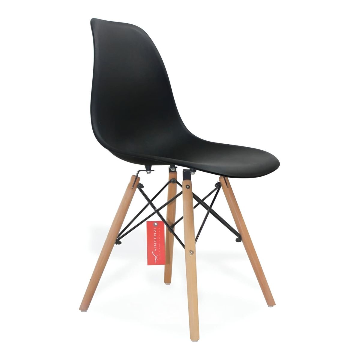 VINCENZI - Set De 4 Sillas Vincenzi Eames Berlín Negras