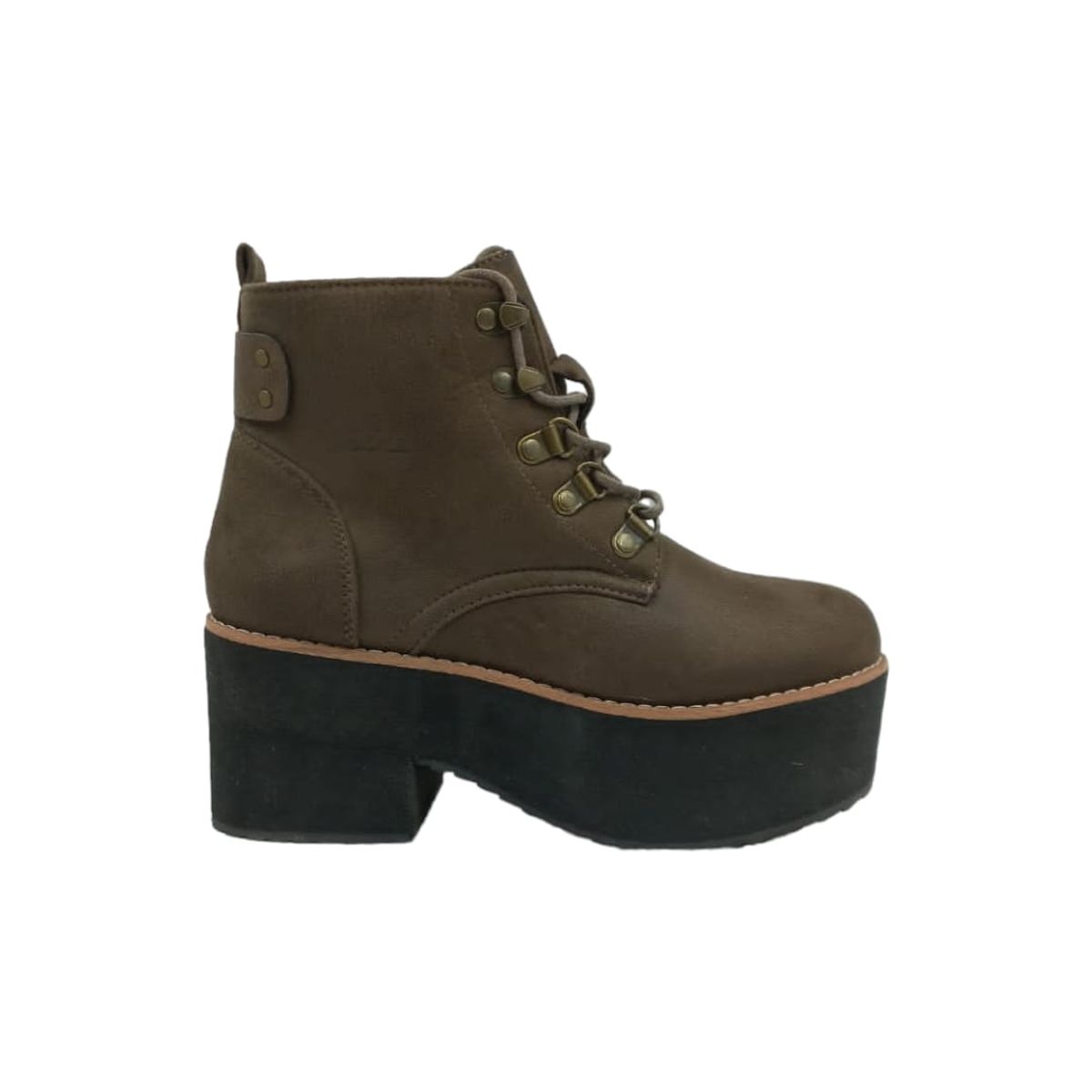 HERIEL - Botín Café Gamuza Plataforma