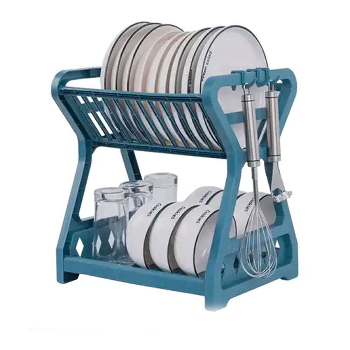 OFERTABKN - Secador Escurridor De Platos 2 Niveles Plastico Escurridor