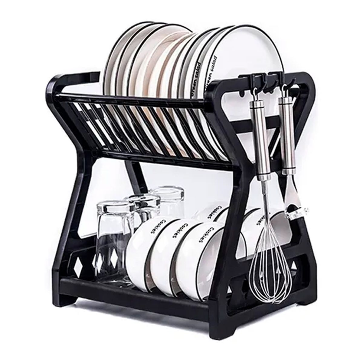 OFERTABKN - Secador Escurridor De Platos 2 Niveles Plastico Escurridor