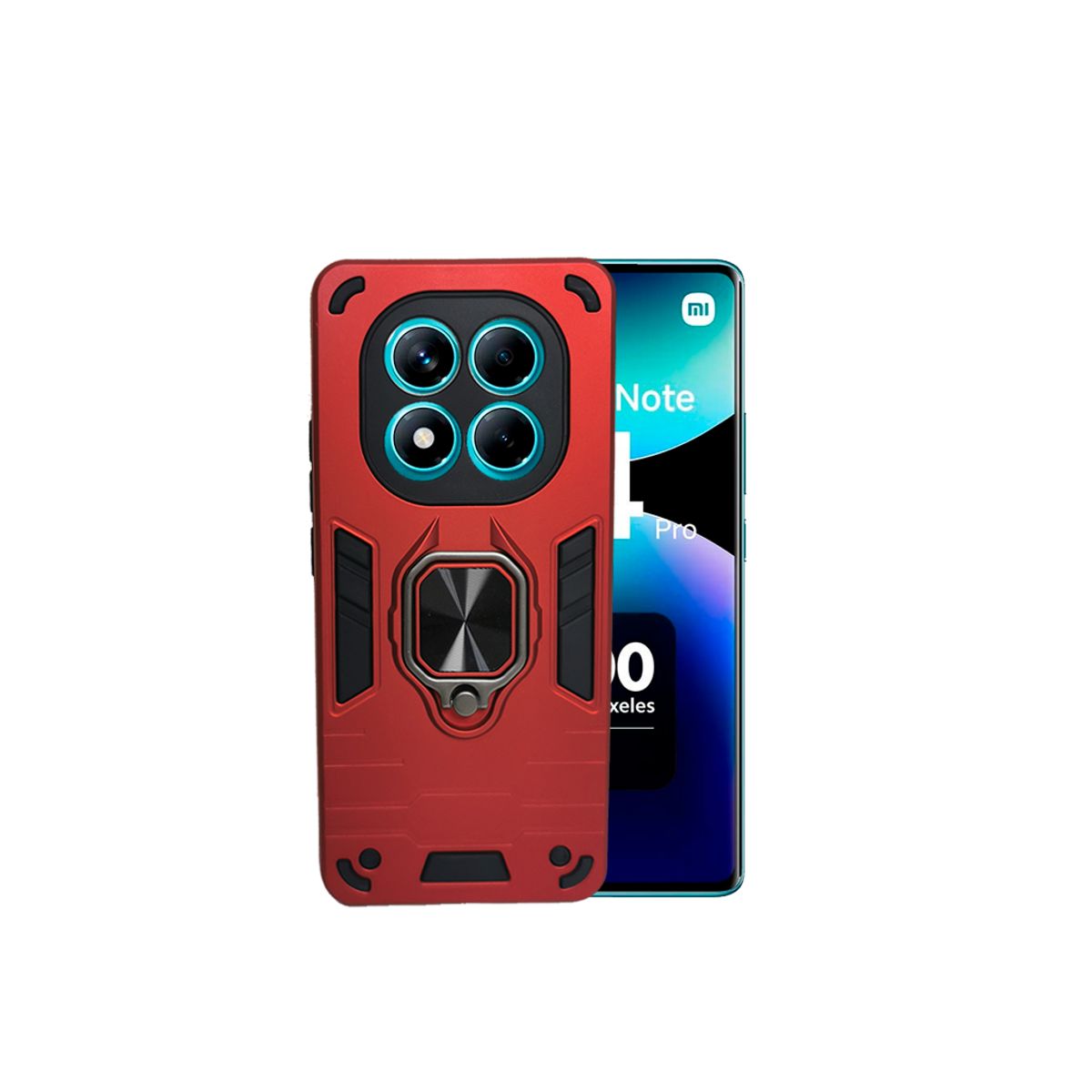 GENERICO - CARCASA ANILLO ANTIGOLPE PARA CELULAR XIAOMI REDMI NOTE 14 PRO ROJO