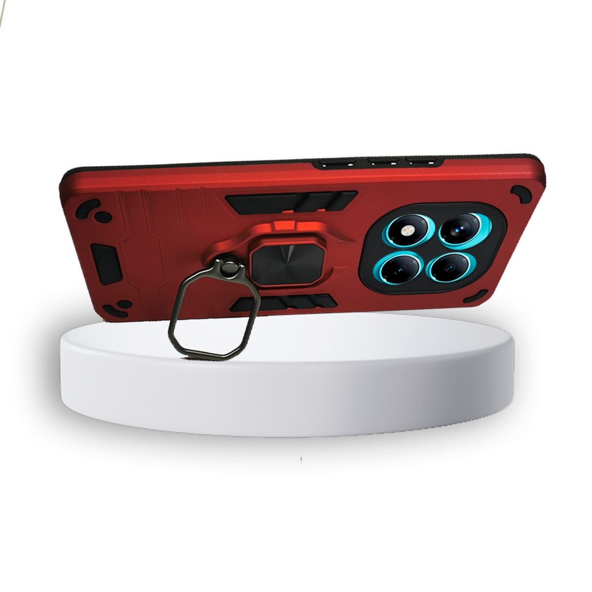 GENERICO - CARCASA ANILLO ANTIGOLPE PARA CELULAR XIAOMI REDMI NOTE 14 PRO ROJO