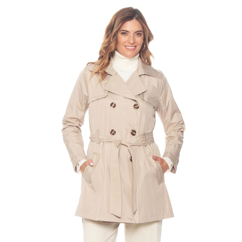 WADOS - TRENCH IMPERMEABLE MANGA LARGA CON LAZO EN CINTURA