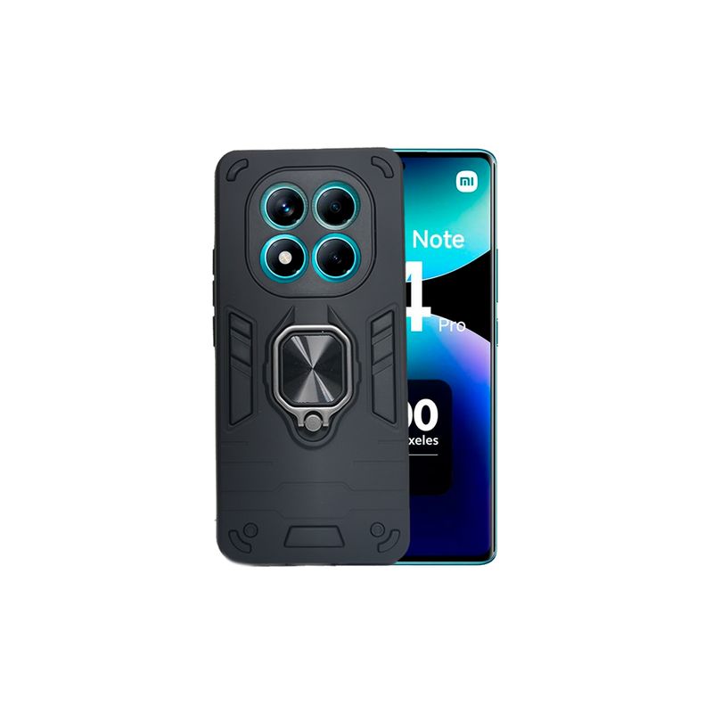 GENERICO - CARCASA ANILLO ANTIGOLPE PARA CELULAR XIAOMI REDMI NOTE 14 PRO NEGRO