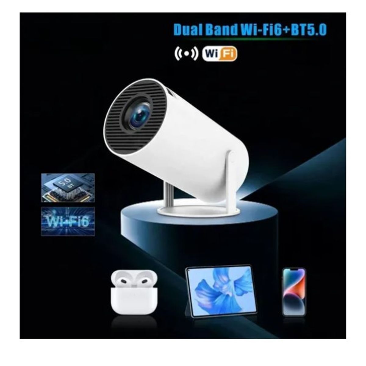 OFERTABKN - Proyector Portátil Con Consola Uhd Wifi Bluetooth + Control