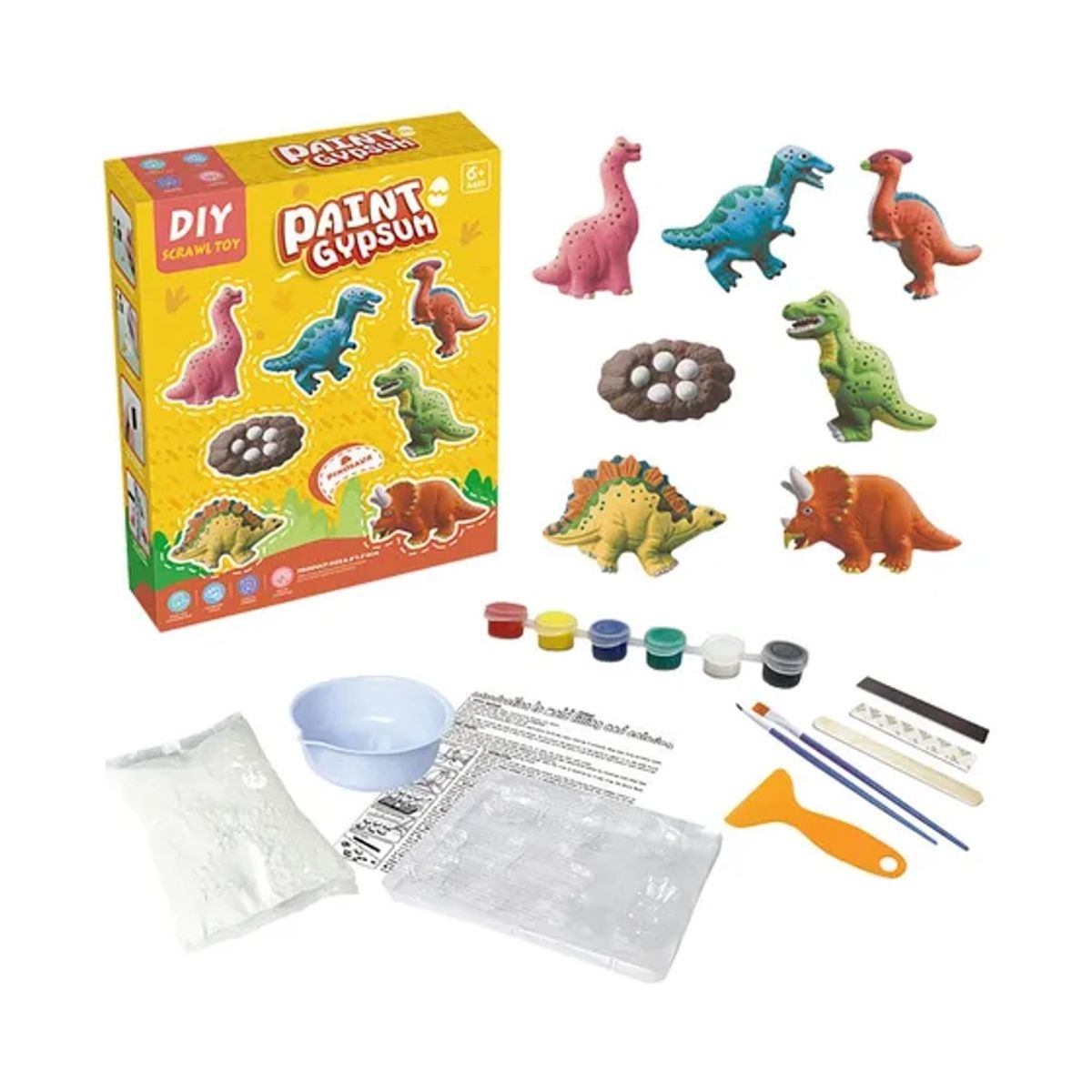 GENERICO - Juguete Kit De Pintura Didáctica Dinosaurios Colores
