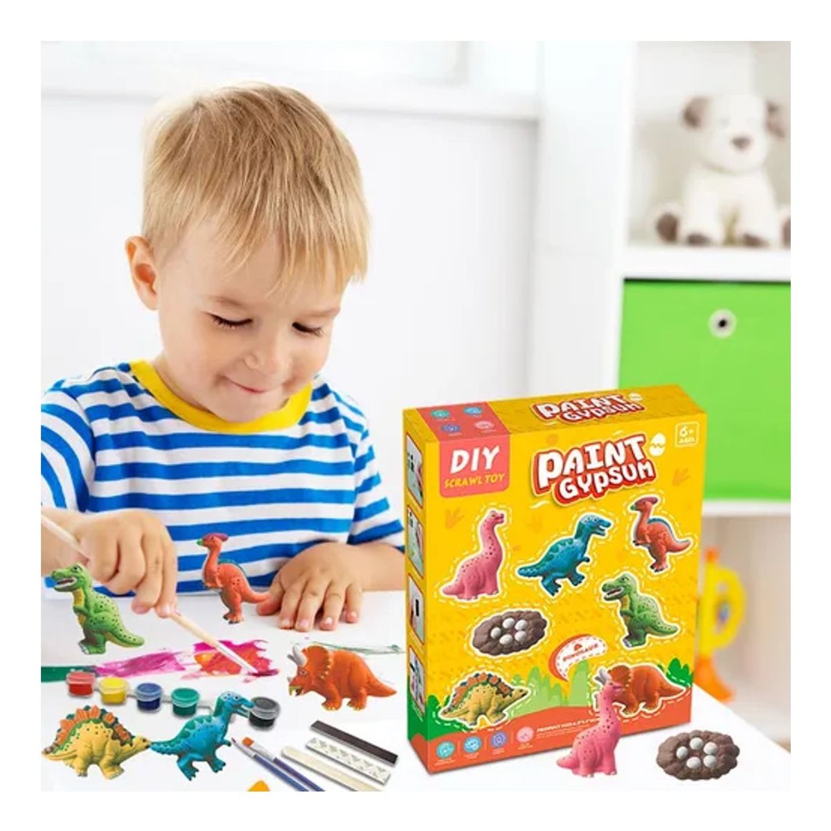 GENERICO - Juguete Kit De Pintura Didáctica Dinosaurios Colores