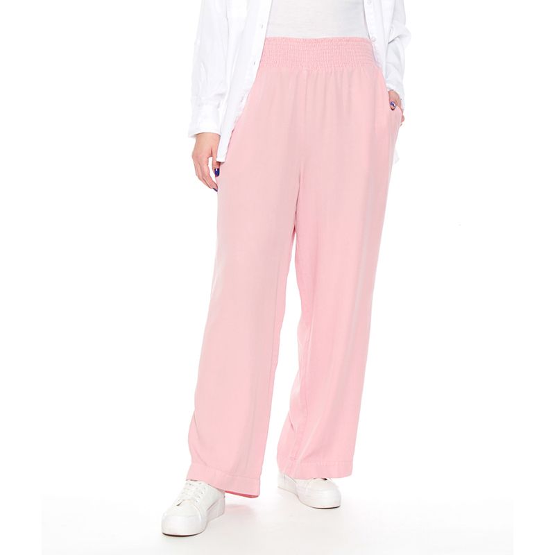 WADOS - PANTALON WIDE PRETINA ELASTICADA TIRO ALTO PRETINA ELASTICA