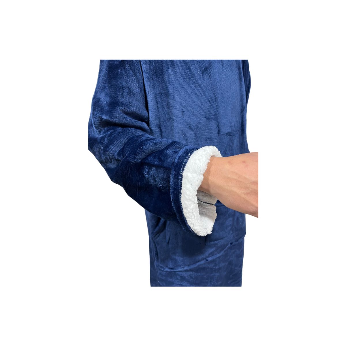 MORLAN - Super Extra Larga Maxi Polerón Felpa Capucha