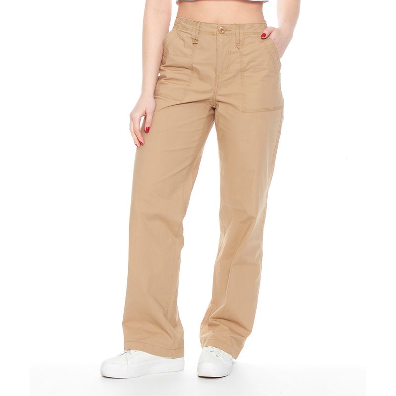 WADOS - PANTALON CARGO RECTO TIRO ALTO PRETINA UN BOTON