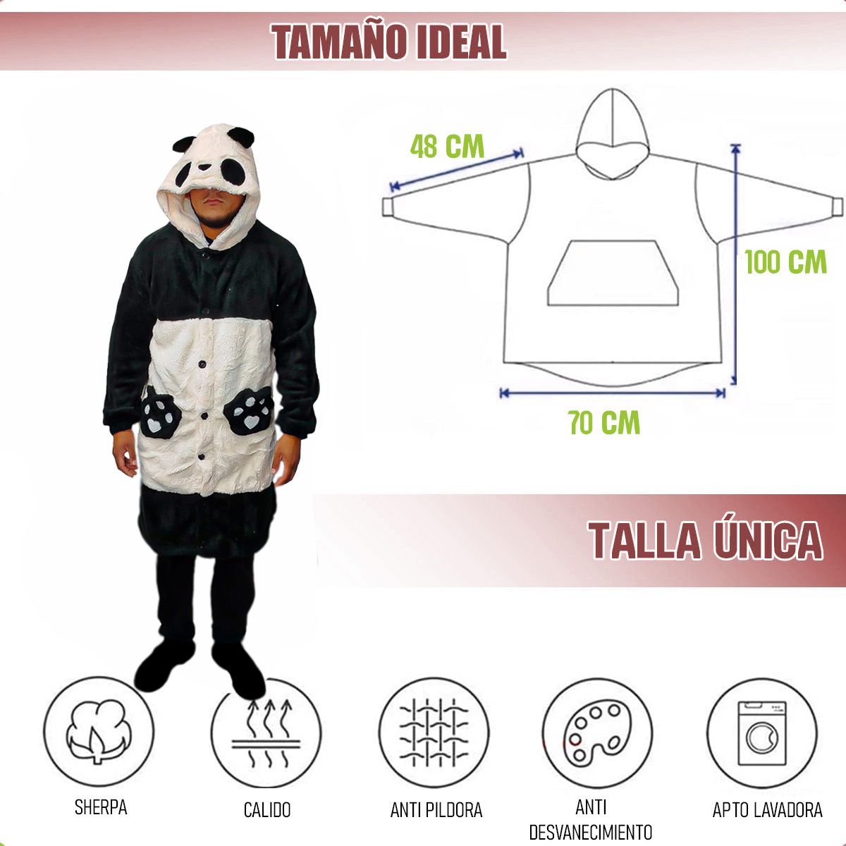 ARCA SHOPPING - Polerones Chiporro Pijama De Invierno Poleron Invierno Diseño De Panda