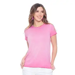 WADOS - POLERA MANGA CORTA ACID WASH ESCOTE REDONDO