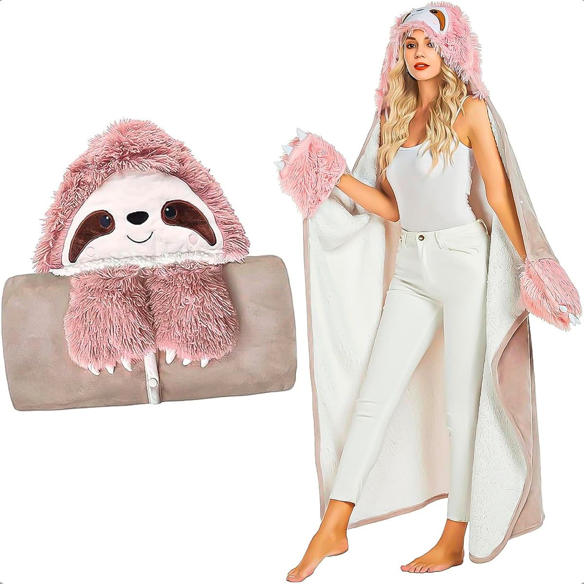 ARCA SHOPPING - Poleron Chiporro Mujer Manta Polar Poleron Invierno Frazada