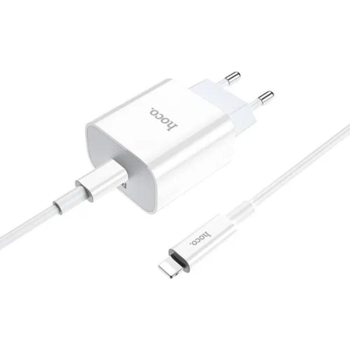HOCO - Cargador Para iPhone Carga Rapida 20w Pd Hoco + Cable Lightning Blanco