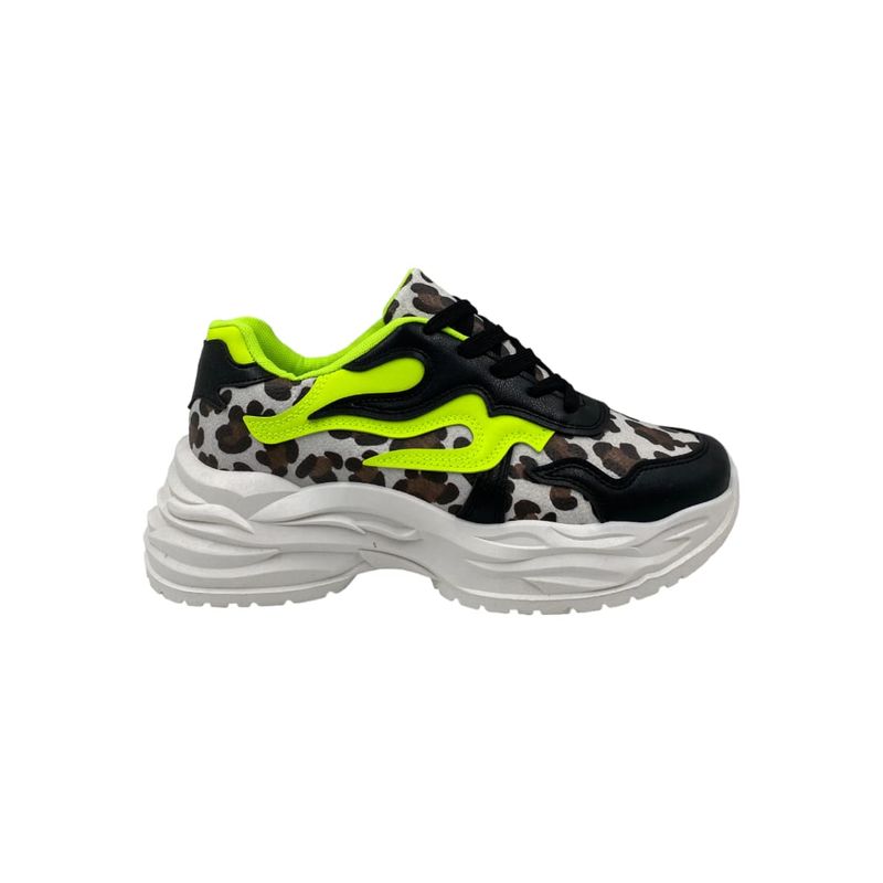 HERIEL - Zapatilla Negra Plataforma Mujer