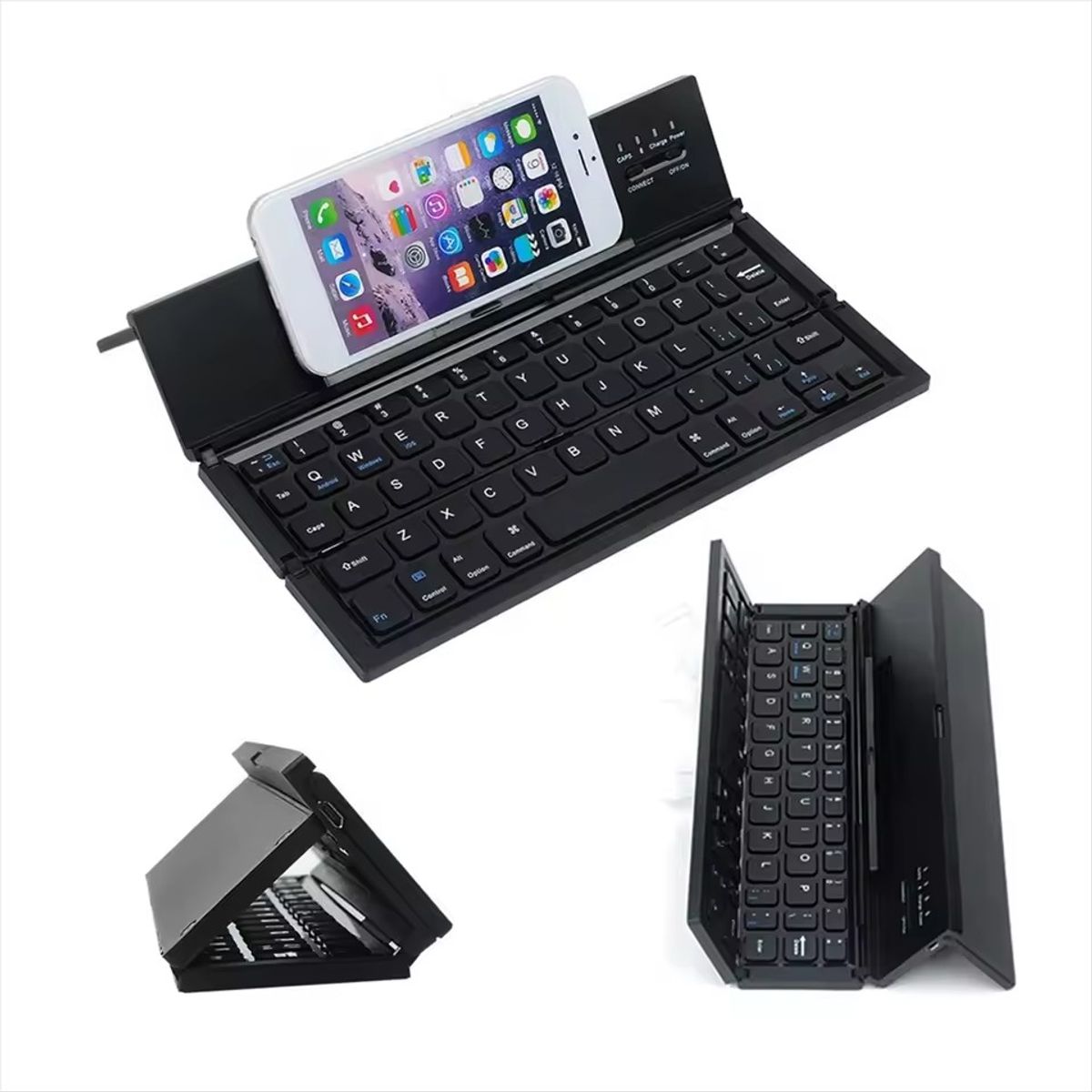 CORRERREY - Teclado Bluetooth plegable teclado portátil de viaje mini plegable