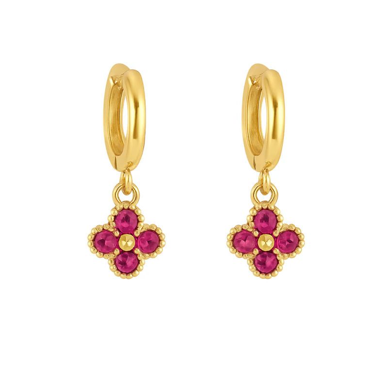 GENERICO - Aros Trébol Mini Clovers Fucsia Default Title